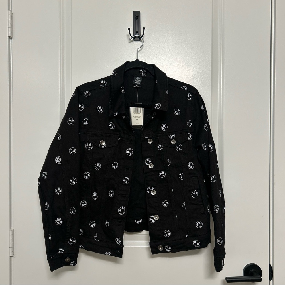 Black Jack Skellington women’s jean jacket